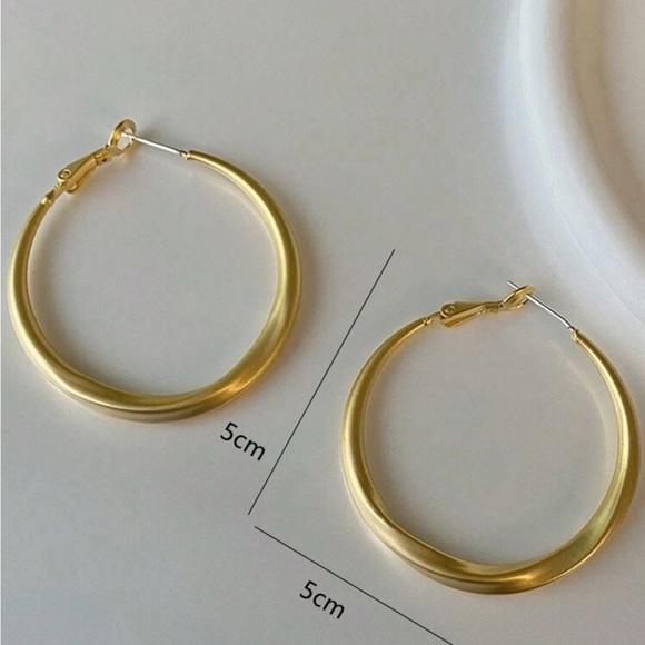 Gold Hoop Earrings (Featured on live show) - Picture 3 of 3